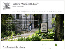 Tablet Screenshot of beldingmemoriallibrary.org